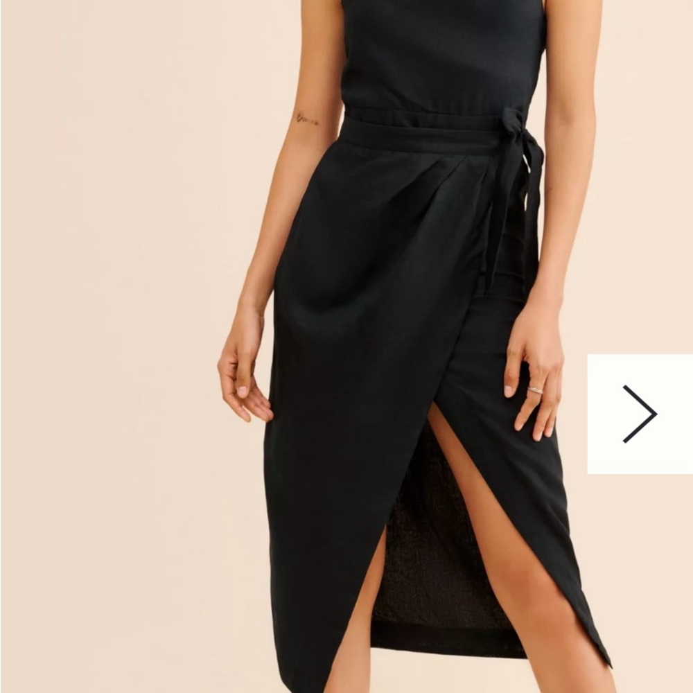 Anthropologie Linen Black Summer Wrap Size 4 NWT $180